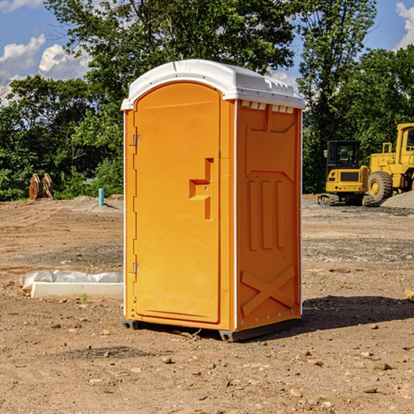 can i customize the exterior of the porta potties with my event logo or branding in Albee